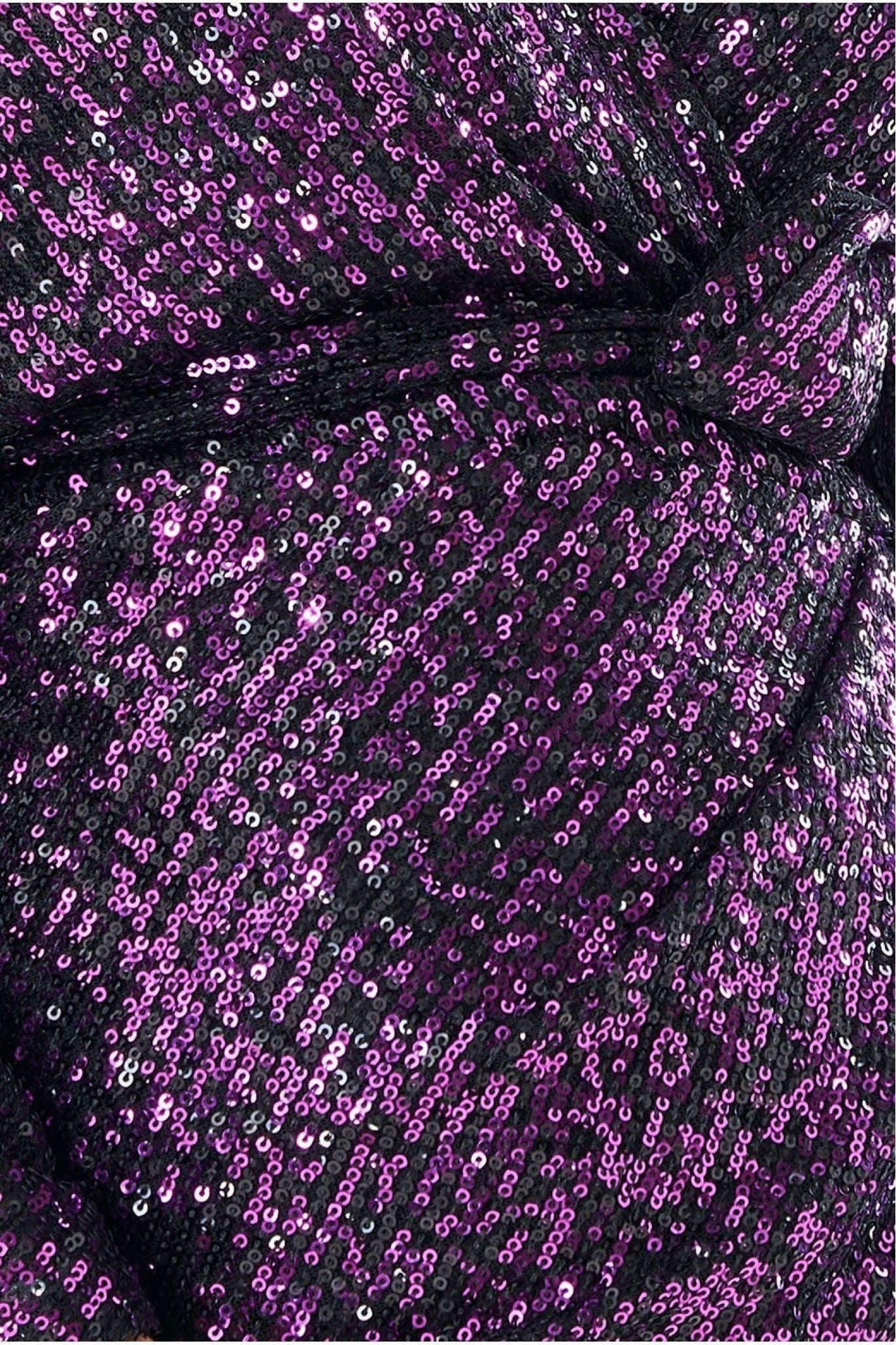 Maternity Wrap Sequin Midi Purple DR3644MAT