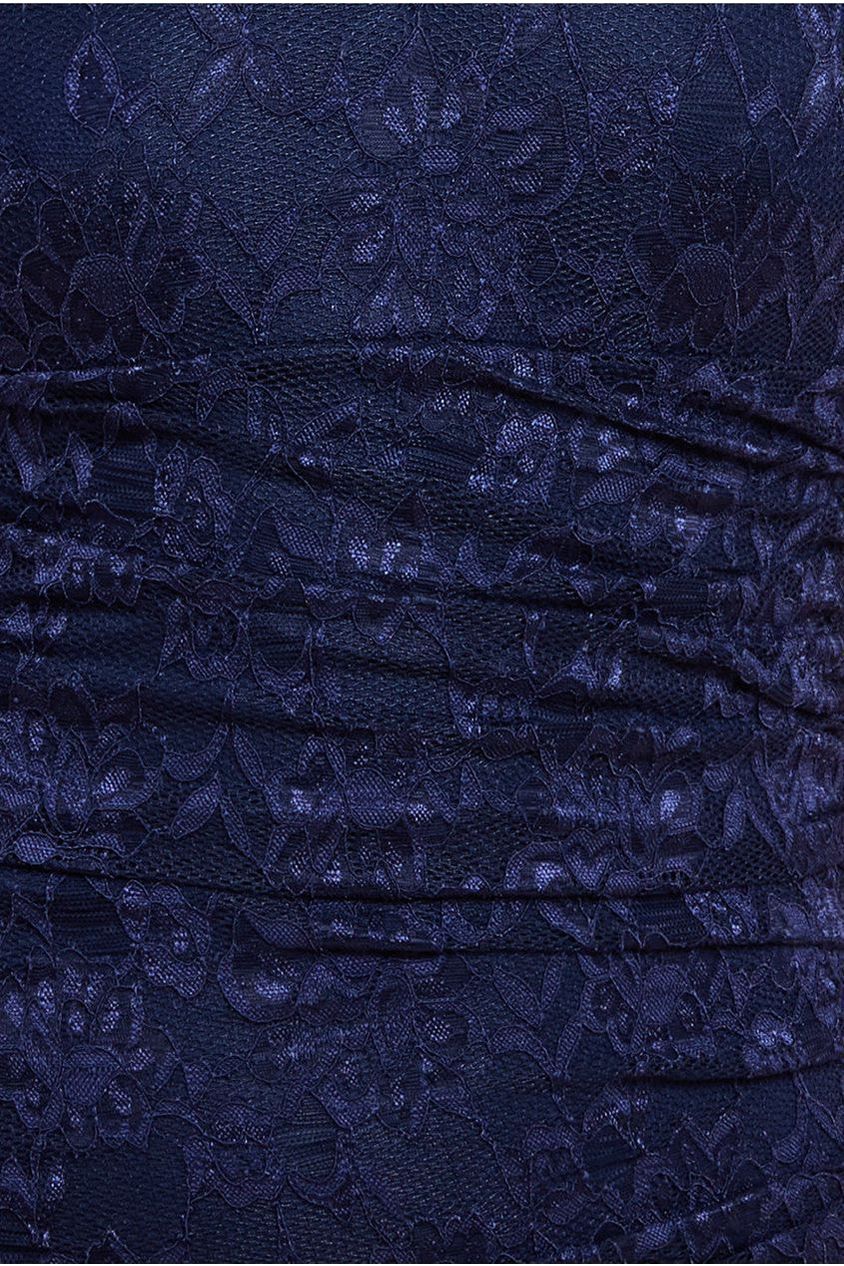 Off The Shoulder Scalloped Neck Maxi Dress - Navy Blue DR4600