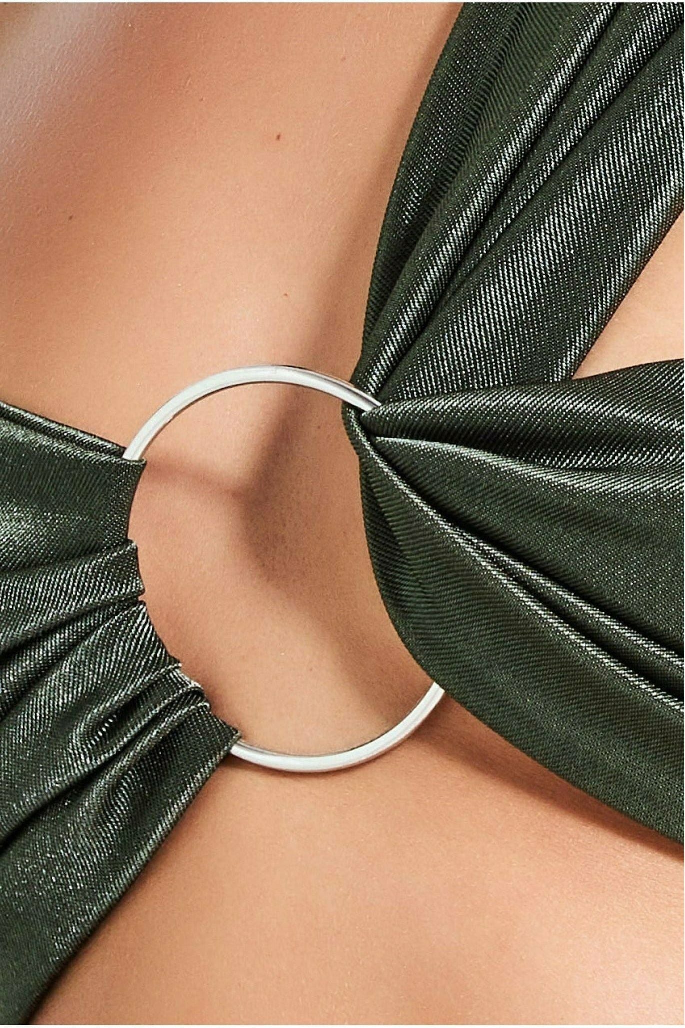Ring Detail Bralette - Khaki T192