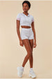 Crop Top & Short Loungewear Set - White by Cosmochic