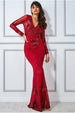 Starburst Effect Maxi Dress - Red by Goddiva