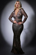 Starburst Sequin Maxi Dress - Rosegold by Goddiva