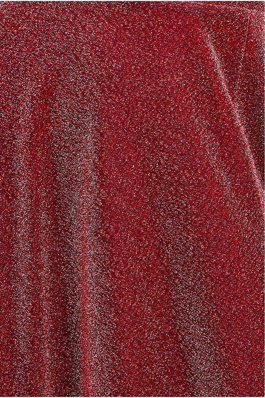 Crossover Lurex Glitter Maxi Dress - Wine DR1886