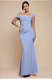 Off The Shoulder Pleated Waist Maxi Dress - Lilac by Goddiva