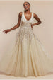 Sunray Hand Embellished Sequin A-Line Sleeveless Maxi Dress - Ivory by Goddiva