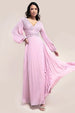 Balloon Sleeve Chiffon Maxi - Pink by Goddiva