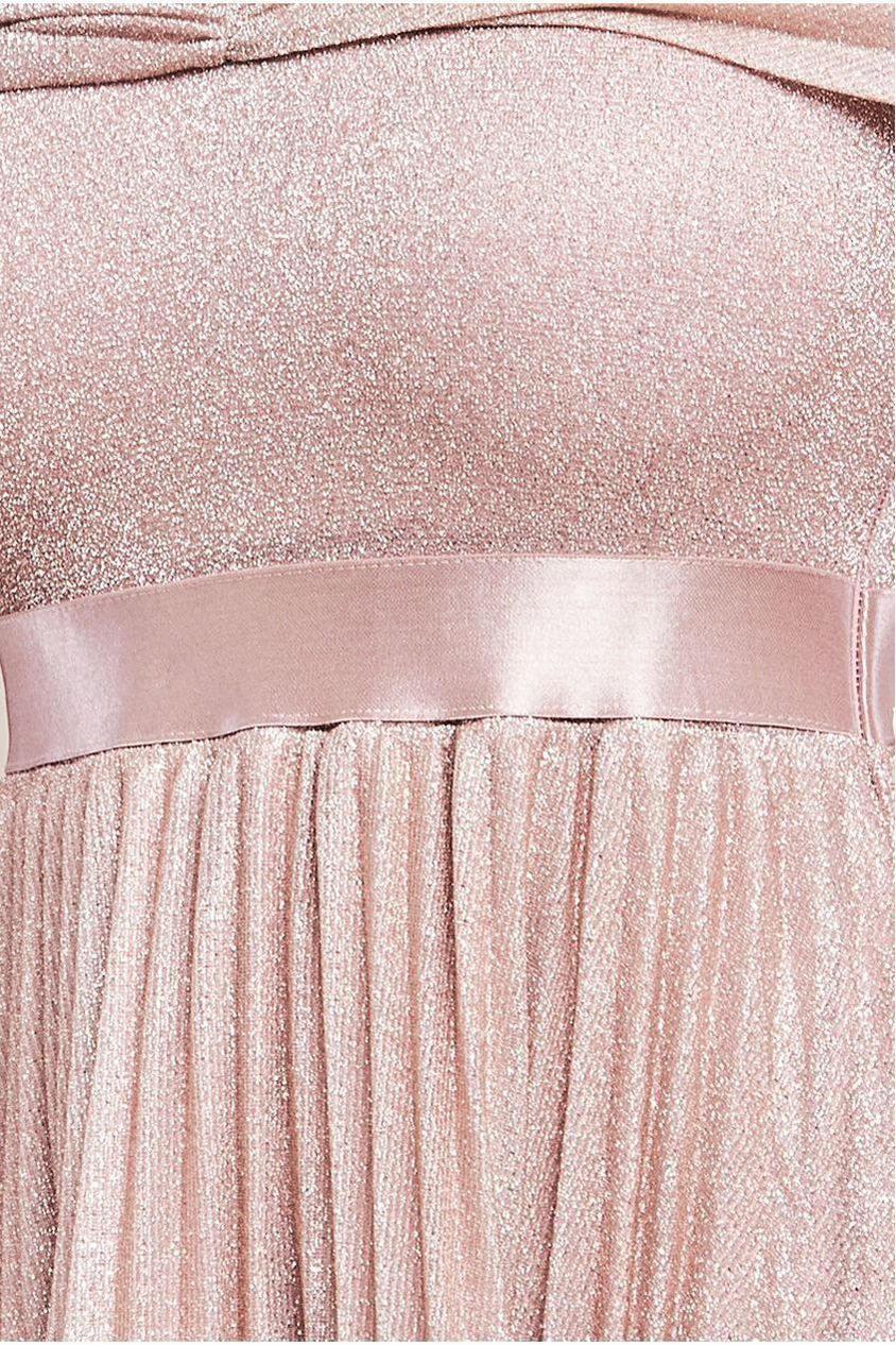Bardot Pleated Skirt Maxi Dress - Blush DR3096A