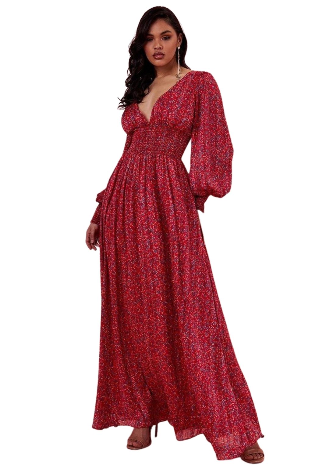 Stephanie Prat Sequin And Chiffon Maxi - Blackgold DR1168