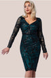 Full Sleeve Sequin Midi Dress - Emerald Green by Goddiva
