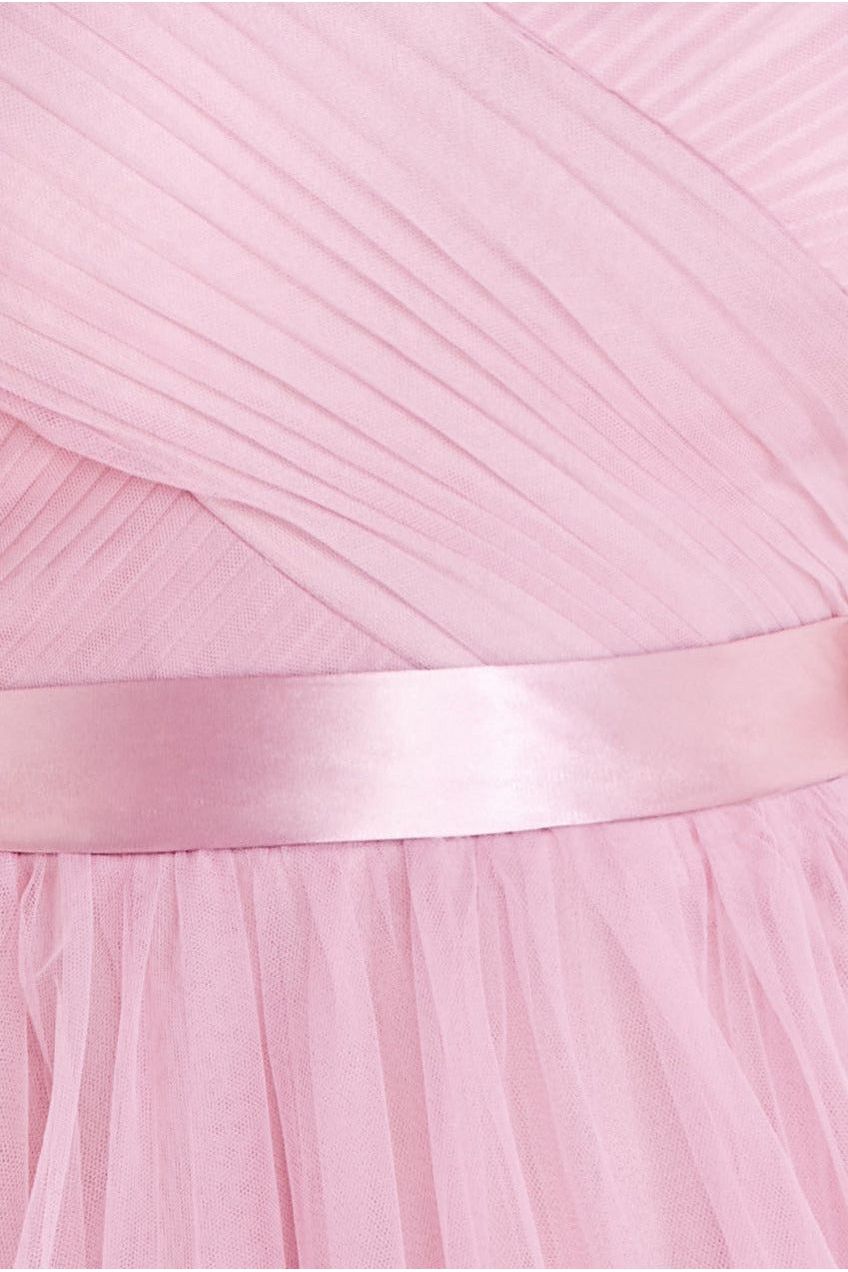Off The Shoulder Princess Maxi Dress - Blush DR3322A