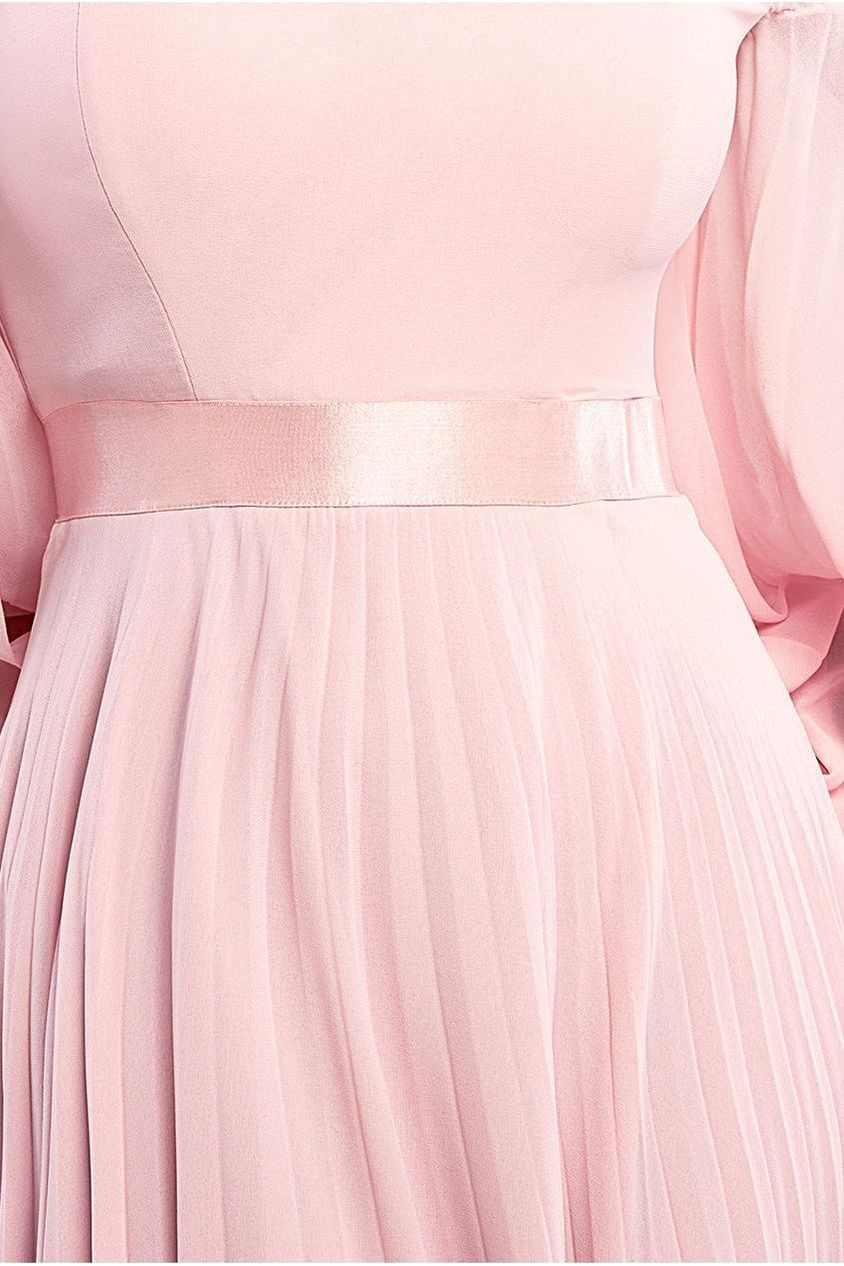 Bardot Chiffon Pleated Maxi - Blush DR3330