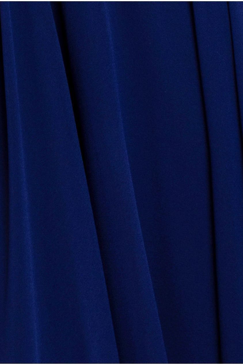 Cowl Neck Chiffon Maxi Dress - Navy Blue DR3335A