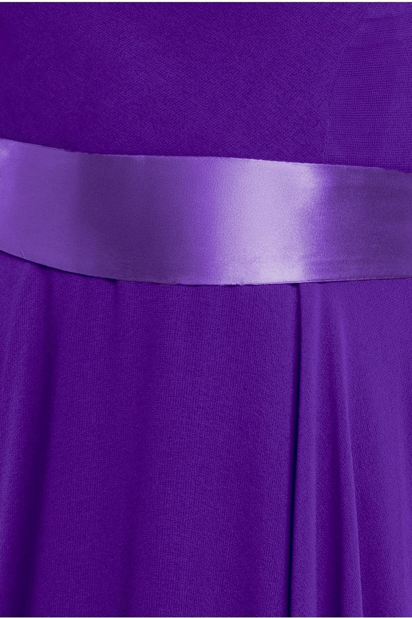 Cowl Neck Chiffon Maxi Dress - Purple DR3335A