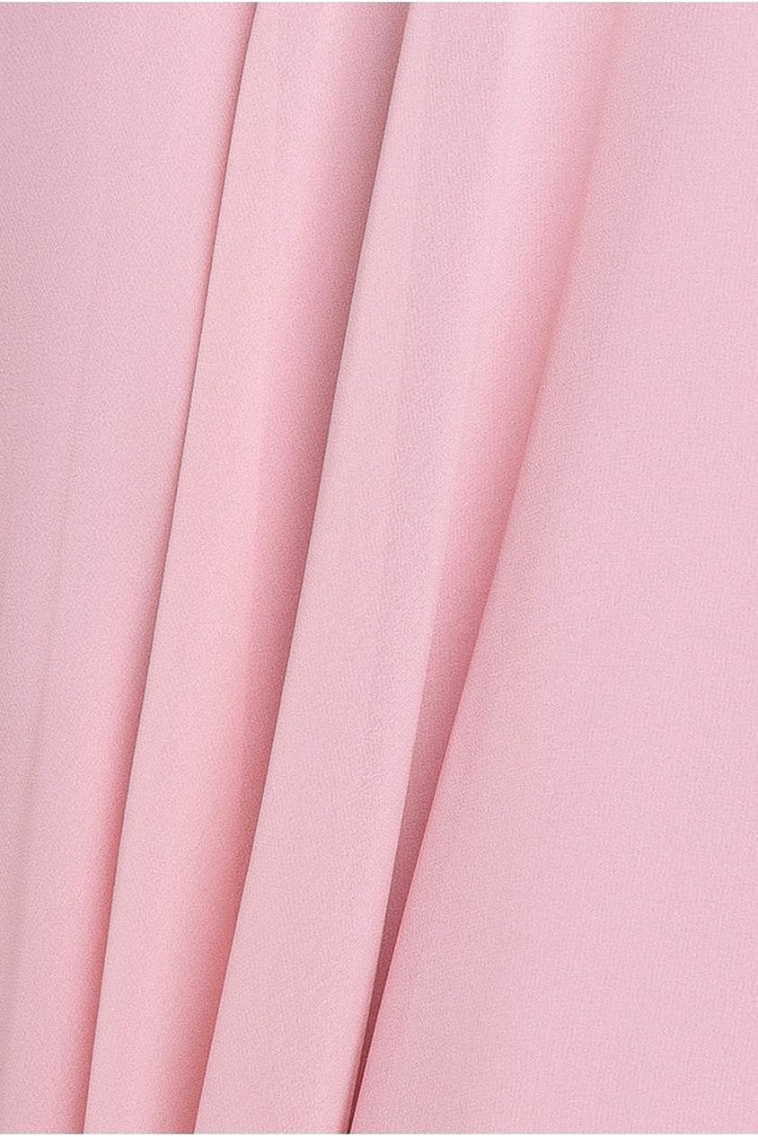 Cowl Neck Chiffon Maxi Dress - Blush Pink DR3335M