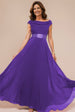 Cowl Neck Chiffon Maxi Dress - Purple by Goddiva