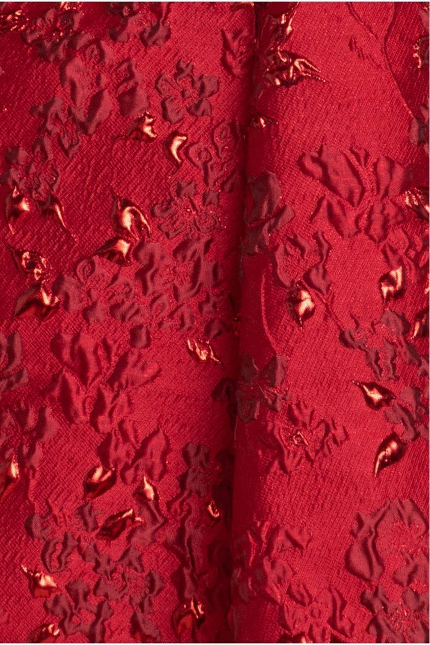 Jacquard Sleeveless A-line Mini Dress - Red DR3433