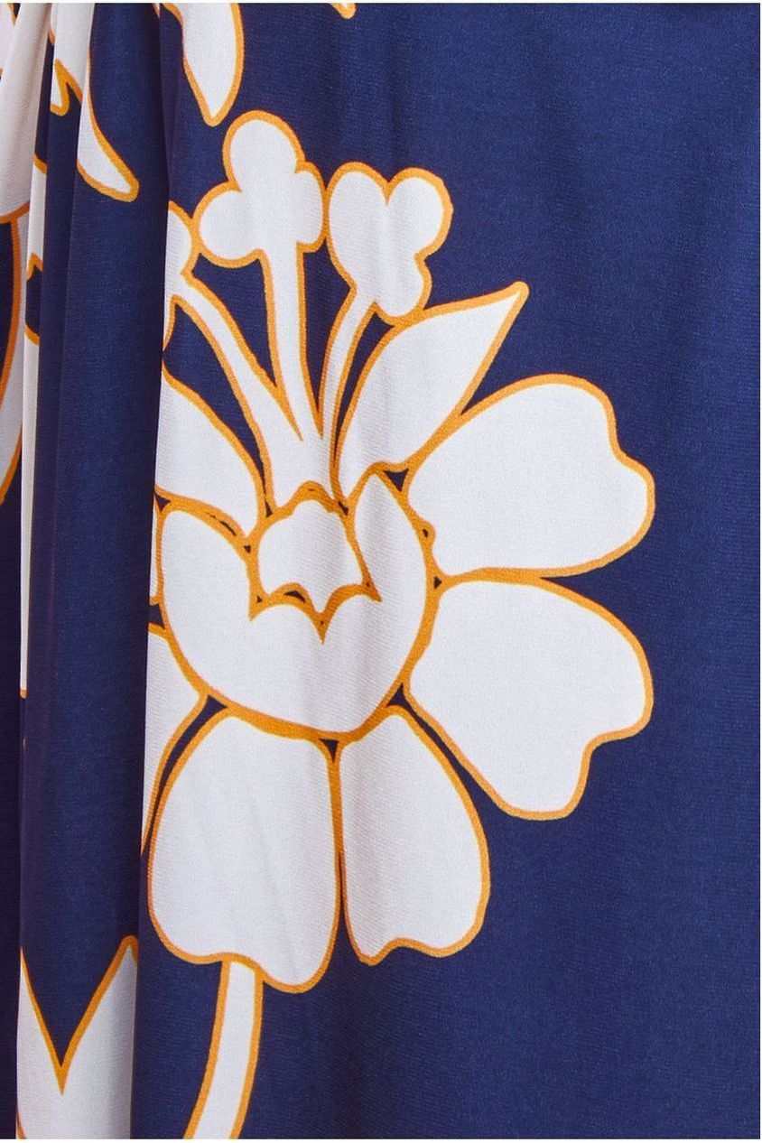 Maternity Leaf Print Flutter Sleeve Midi Dress - Navy DR3651MAT