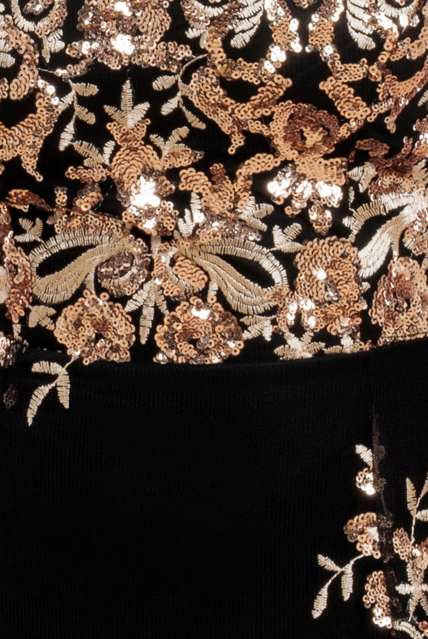 Bardot Sequin & Lace High Low Midi - Champagne DR3675M