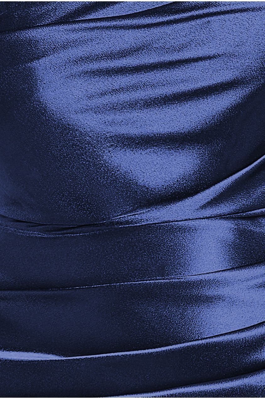 Satin Bandeau Maxi Dress - Navy DR3772