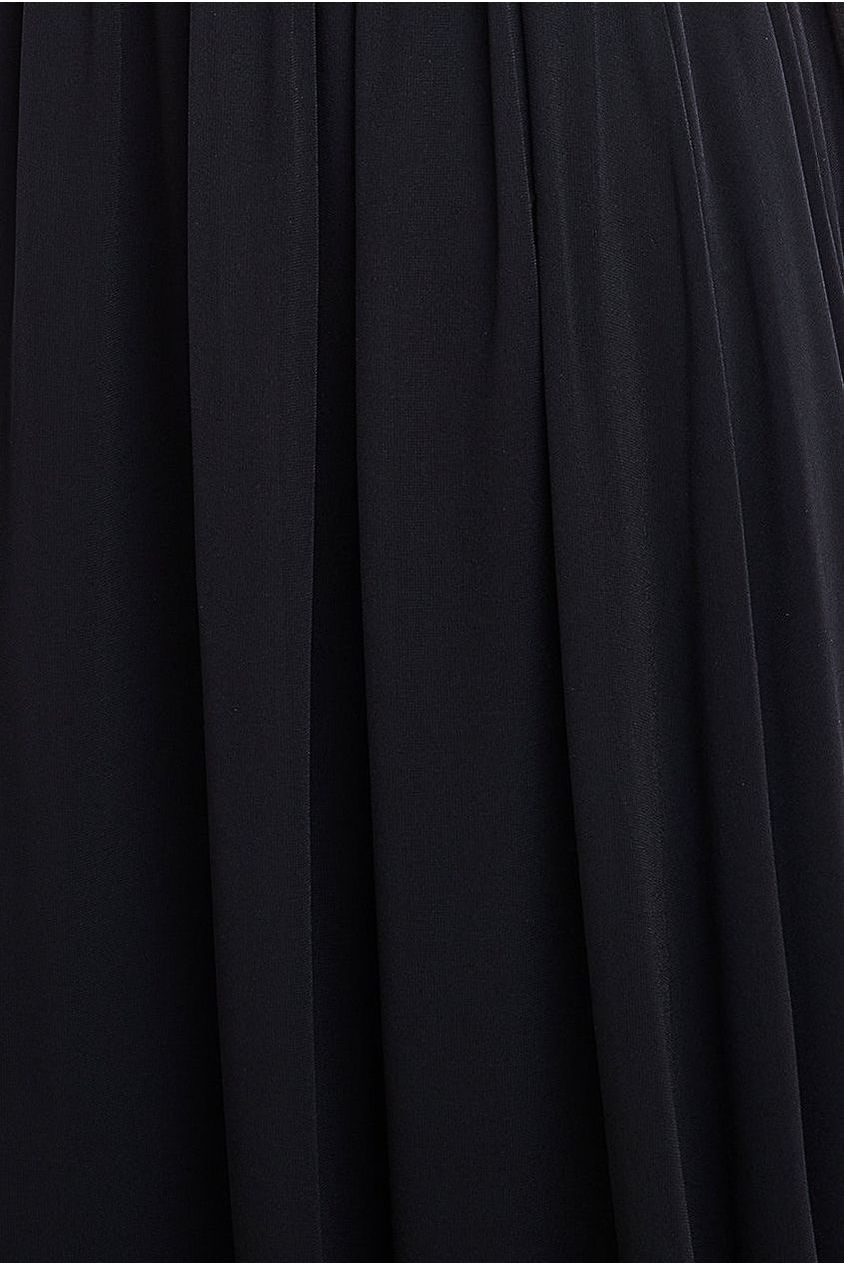 Bridesmaids Chiffon Maxi Dress - Black DR3777
