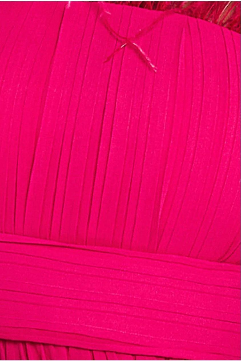 Bridesmaids Chiffon Maxi Dress - Hot Pink DR3777