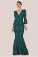 Scalloped Lace Maxi Dress - Emerald Green by Goddiva