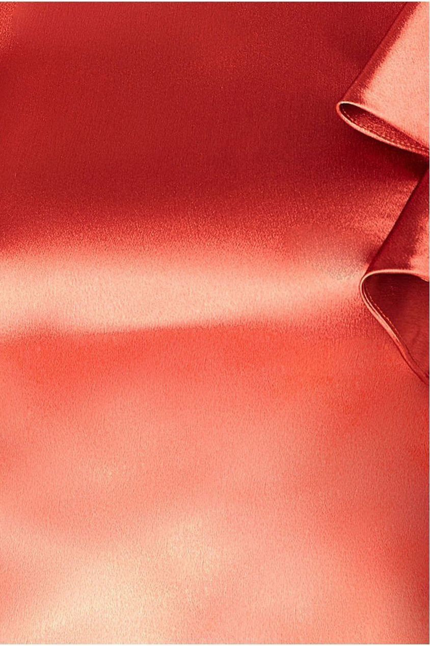 Satin Flutter Sleeve Mermaid Maxi - Burntorange DR3954