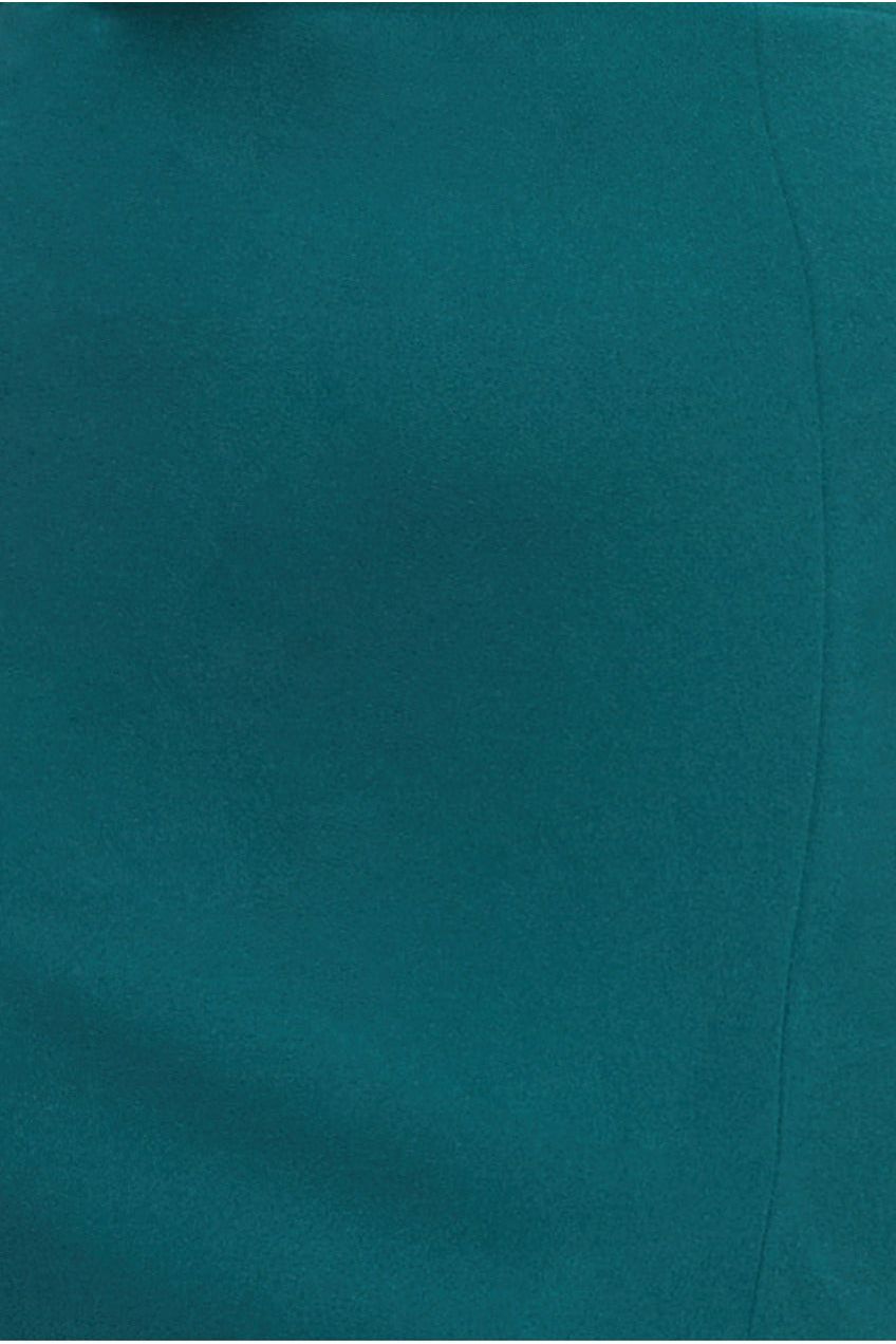 Flared Sleeve Front Wrap Maxi Dress - Emerald Green DR3997