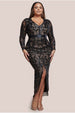 Tassel & Sequin Midaxi With Front Split - Black by Goddiva Plus