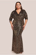 Sequin Cowl Maxi Dress - Black by Goddiva Plus