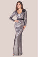 Liquid Sequin Corsage Maxi - Silver by Goddiva