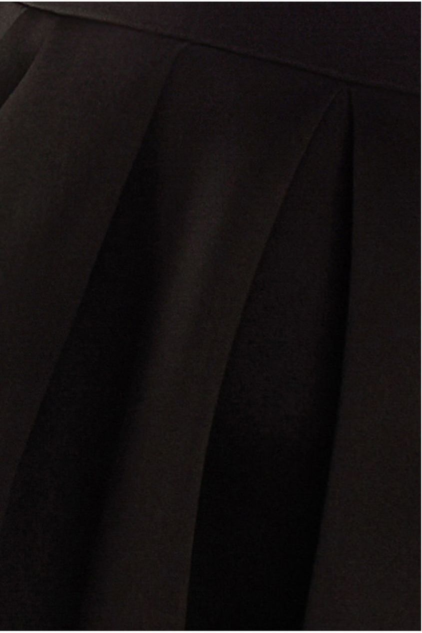 Scuba Foam Skater Midi Dress - Black DR4133