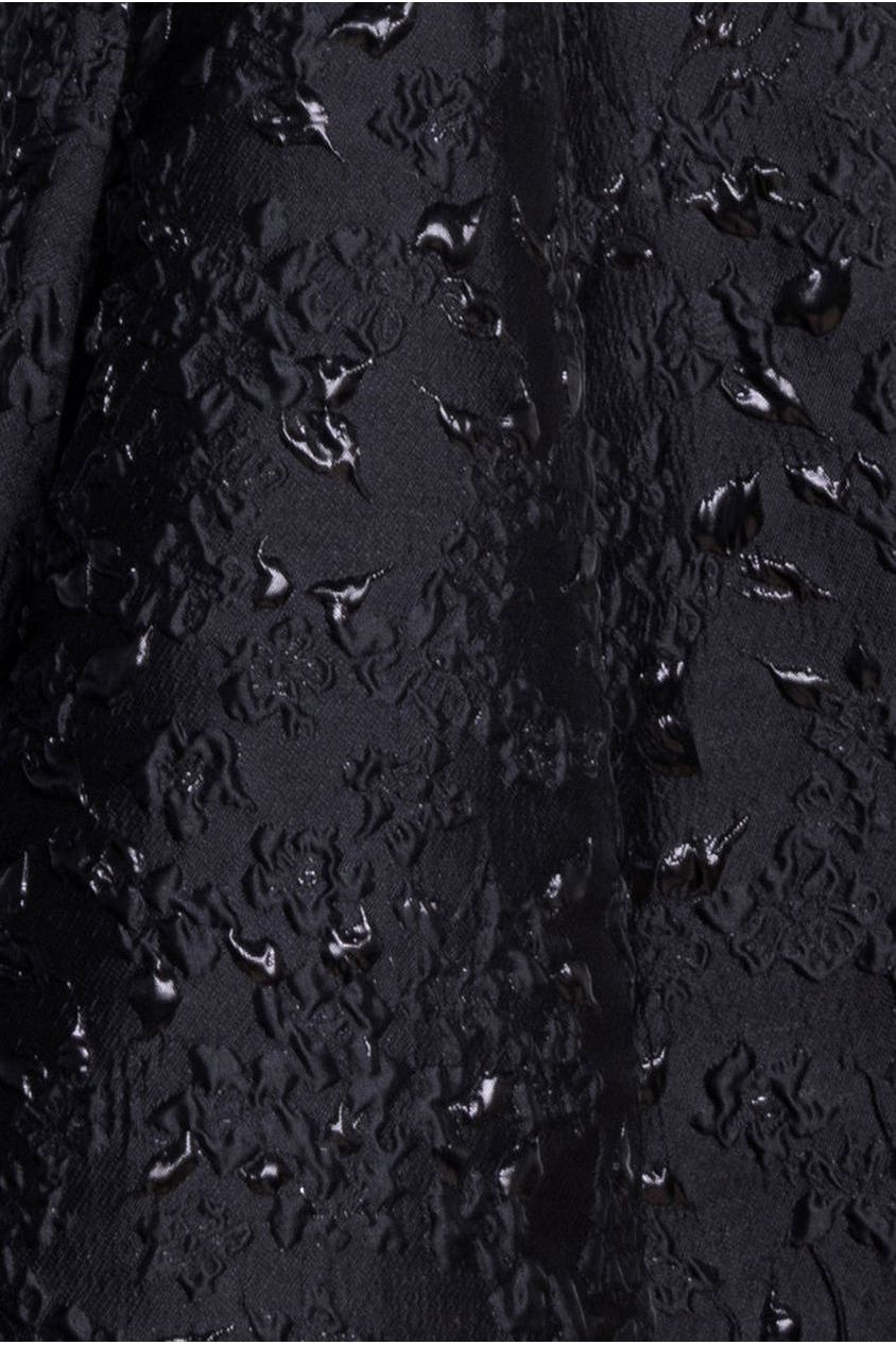 Jacquard Sleeveless A-line Midi Dress - Black DR4163
