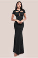 Scuba Crepe Twist Cutout Maxi Dress - Black by Goddiva