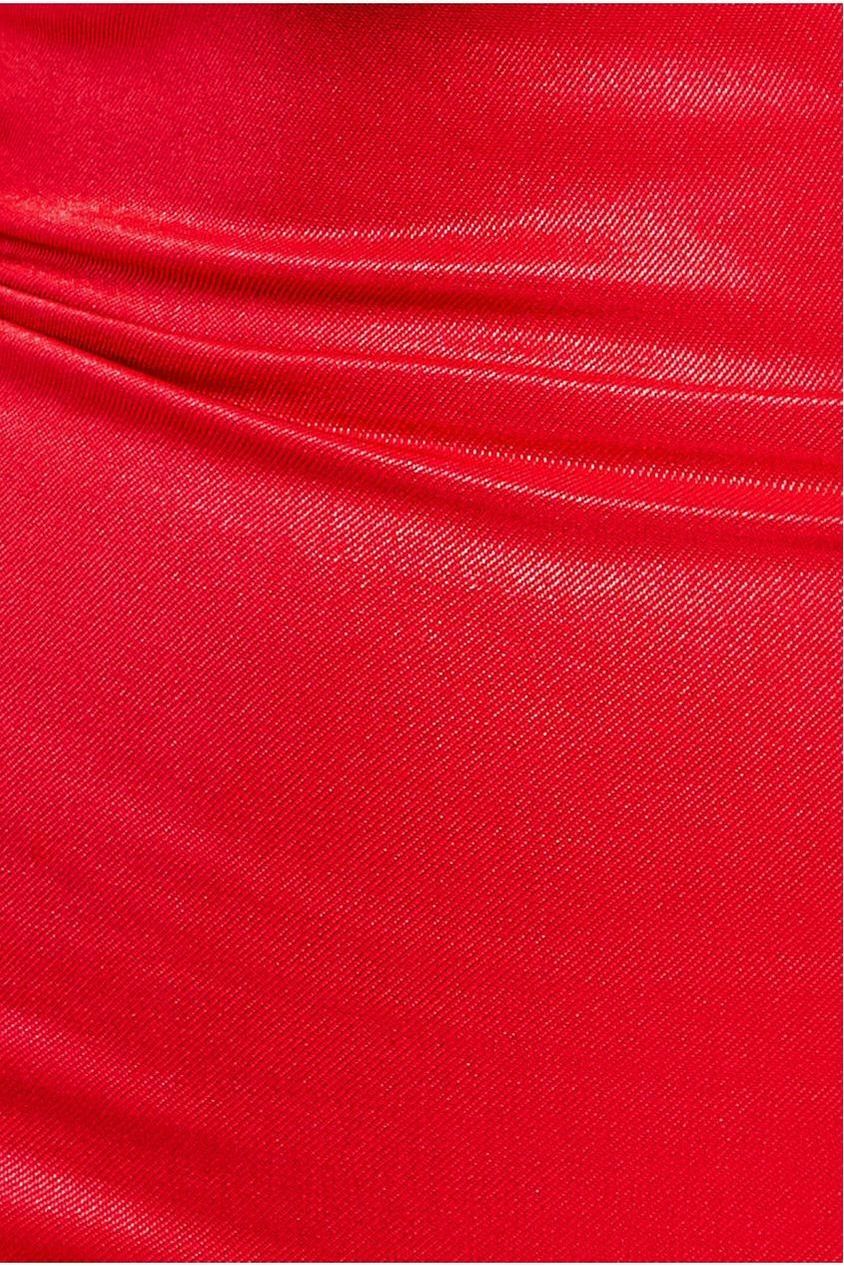 Halter Cowl Neck Back Maxi Dress - Red DR4387