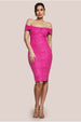 Front Knot Twist Midi Dress - Magenta by Goddiva