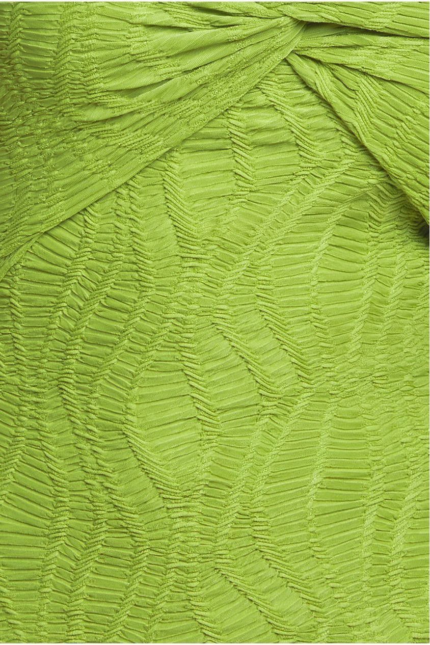 Front Knot Twist  Maxi Dress - Lime Green DR4418