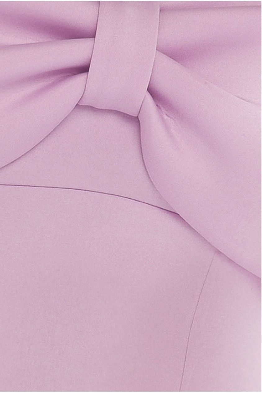 Front Bow Off The Shoulder Mini Dress - Lilac DR4613