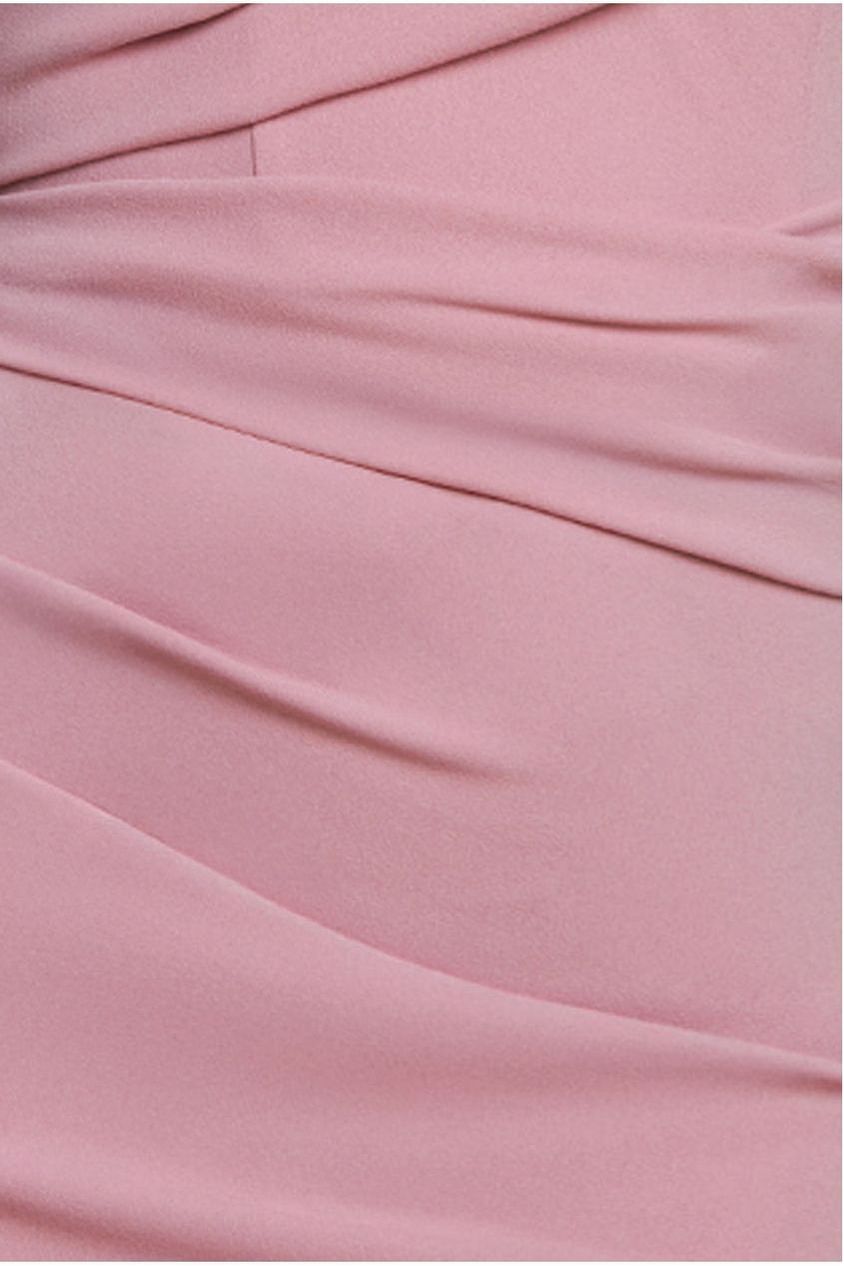 Puffy Satin  Sleeve Scuba Maxi Dress - Blush Pink DR4622