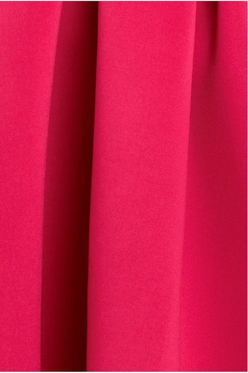 Contrast  Halter Neck Pleated A-Line Midaxi Dress - Black Magenta DR4630