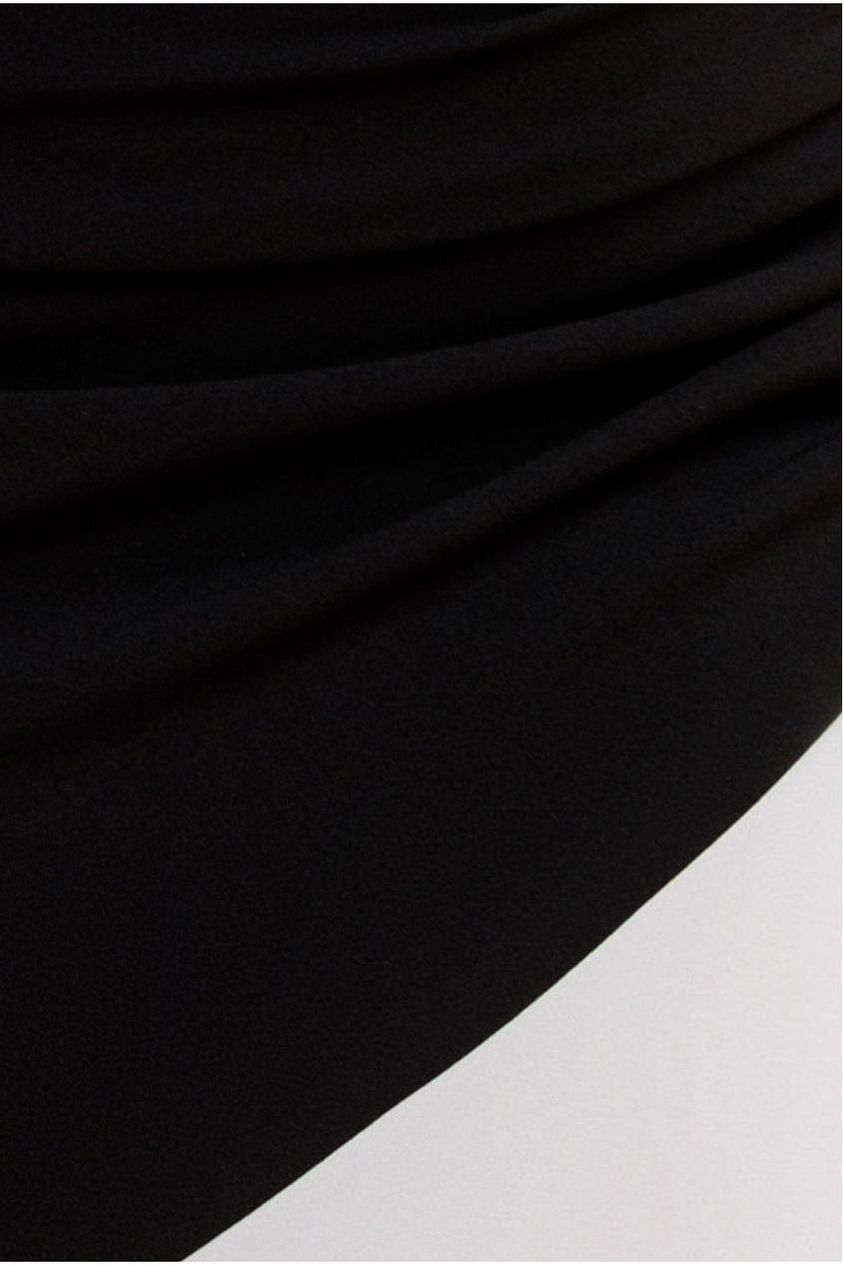 Sleeveless Mermaid Hem Monochrome Contrast Maxi Dress- Black Cream DR4668