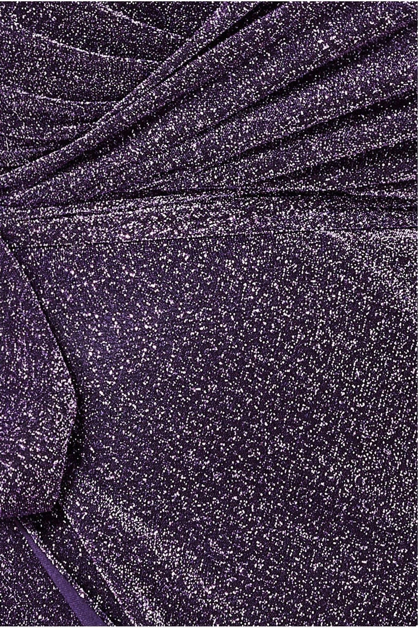 Wrap Style Spaghetti Strap Maxi Split - Purple DR3137P