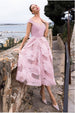 Scuba & Textured Chiffon A Line Midi Dress - Blush Pink by Goddiva