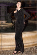 Off The Shoulder Gathered Panel Sparkle Lurex Maxi Dress - Black Gold by Goddiva