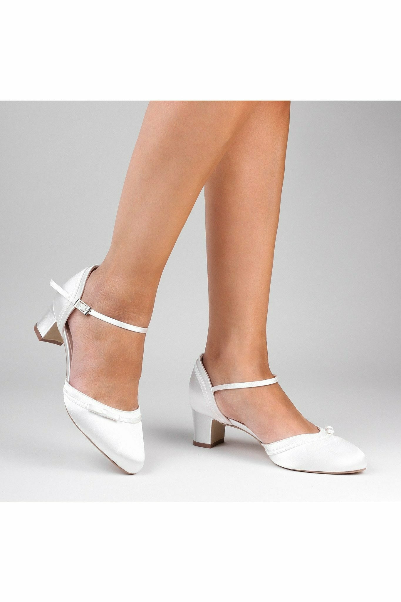 Annalina Wide Fit Block Heel Court Shoes Annalina