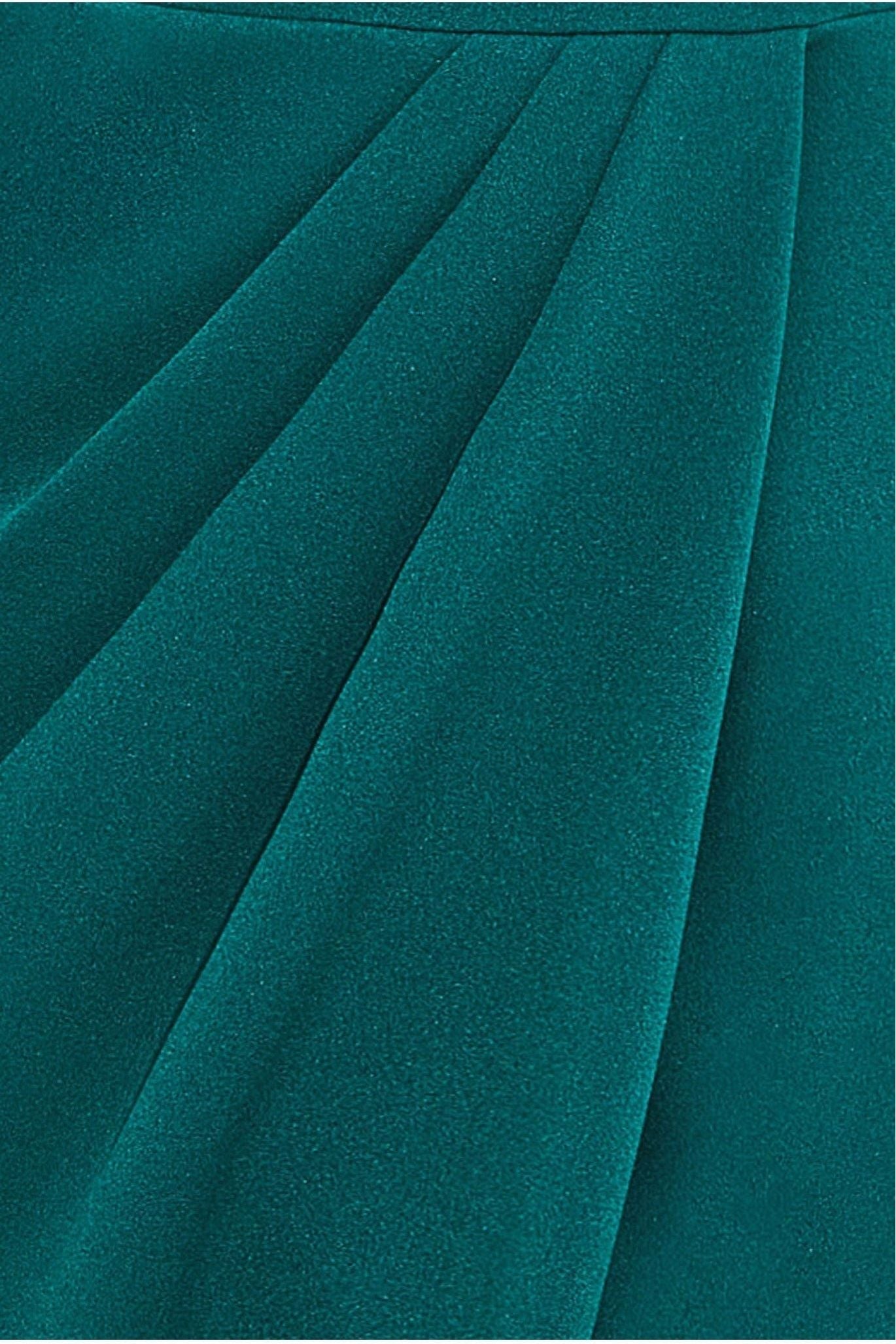 Scuba Bardot Wrap Maxi Dress - Emerald DR3842