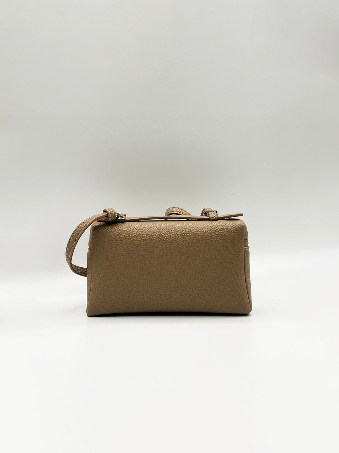 Faux Leather Crossbody Satchel In Beige By SVNX HB360428