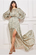 Shirred Waist Chiffon Printed Maxi - Snakeprint by Goddiva