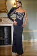 One Shoulder Organza  Fan Detail Lace Bodice Maxi Dress - Black by Goddiva