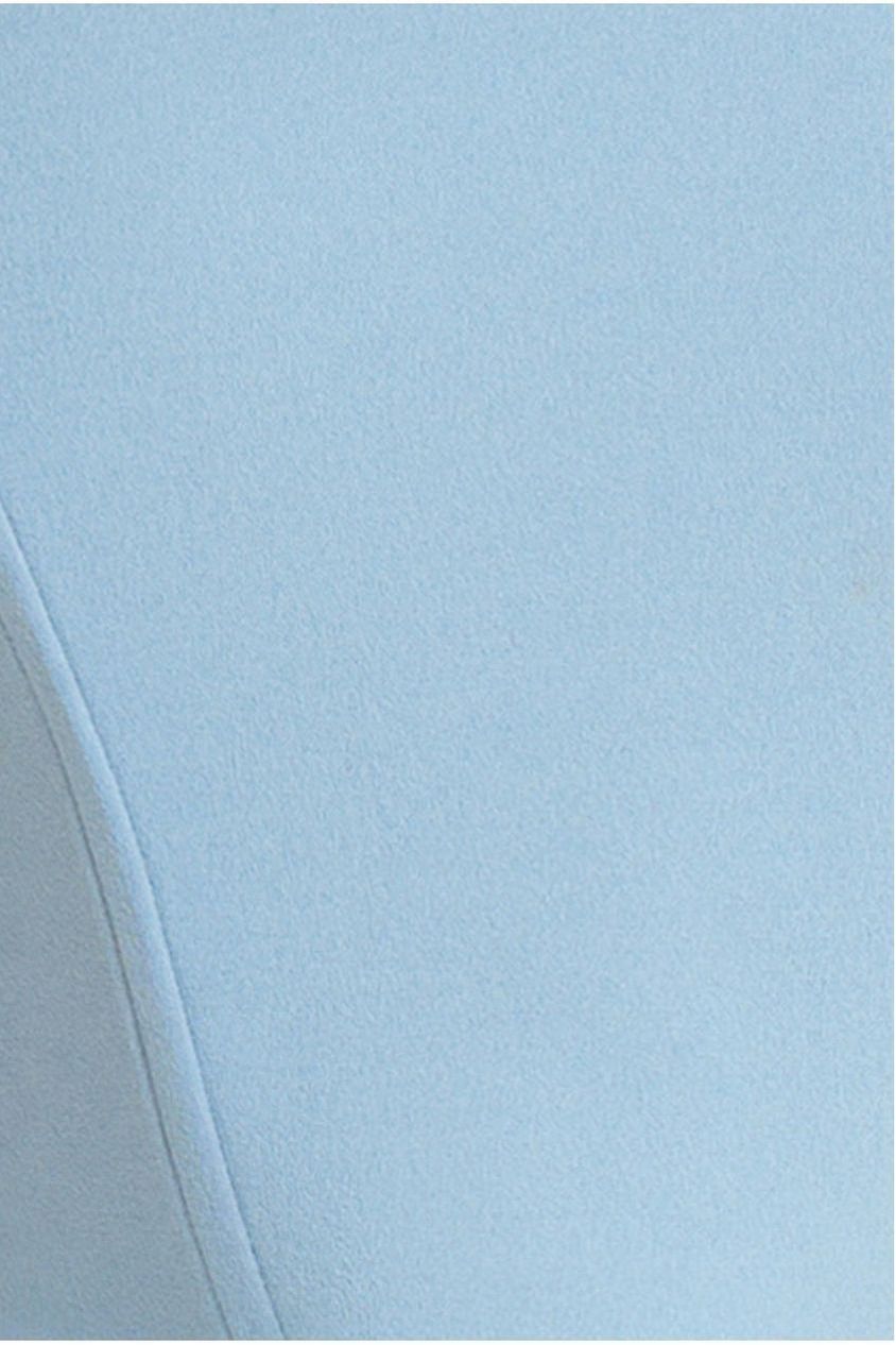 Off Shoulder Back Satin Bow Scuba Corset - Light Blue T225